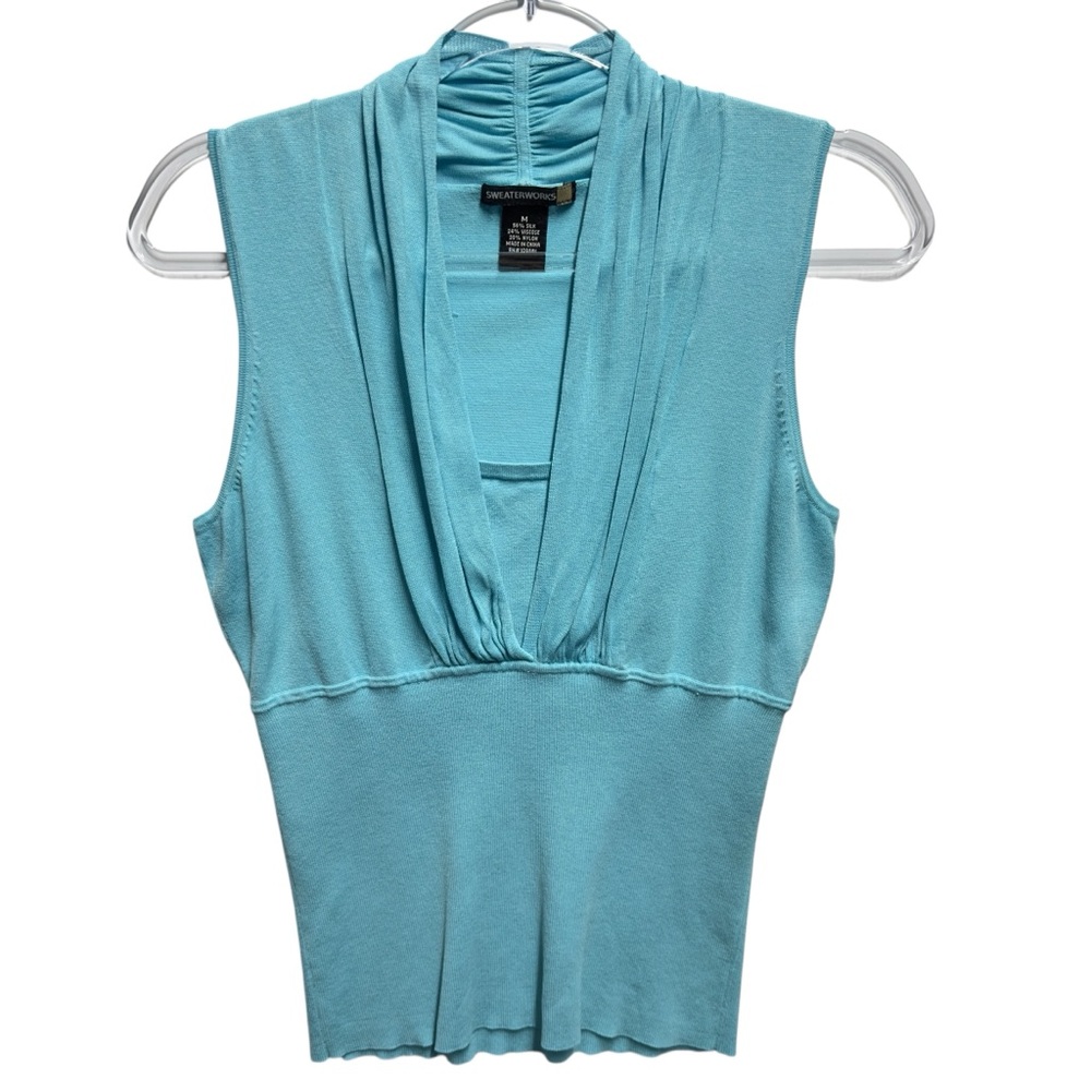 Pure Silk Viscose Liquid Knit Sweater Vest Layered Tank Top Pullover Jumper
